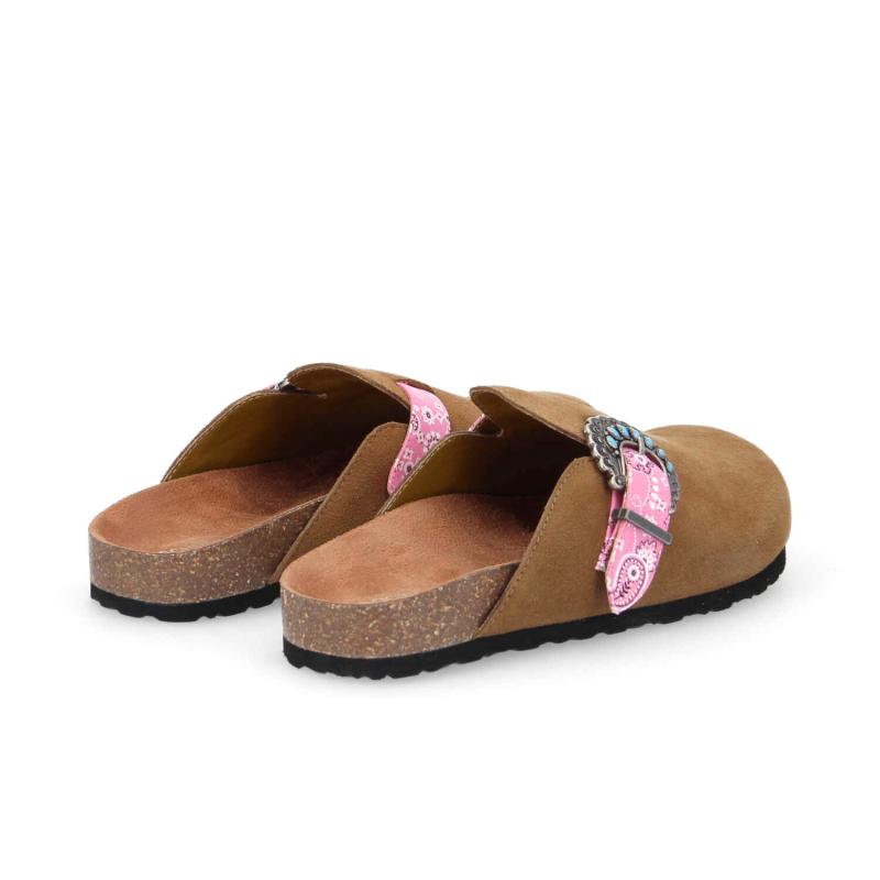 PALOMA CLOG W - SUEDE/WEST - MARRON/ROSE